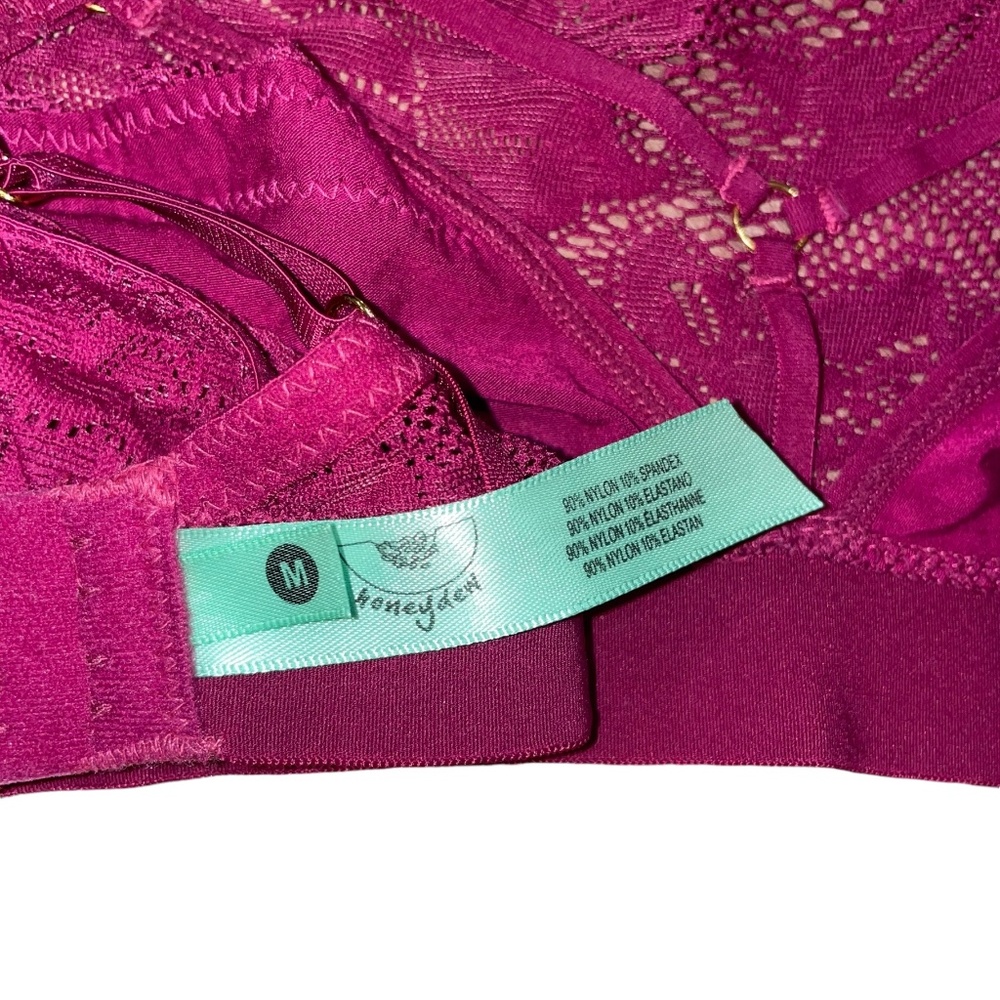 NWT Women's Honeydew Olivia Bralette Huckleberry Lace Bra Sz M - Picture 5 of 6